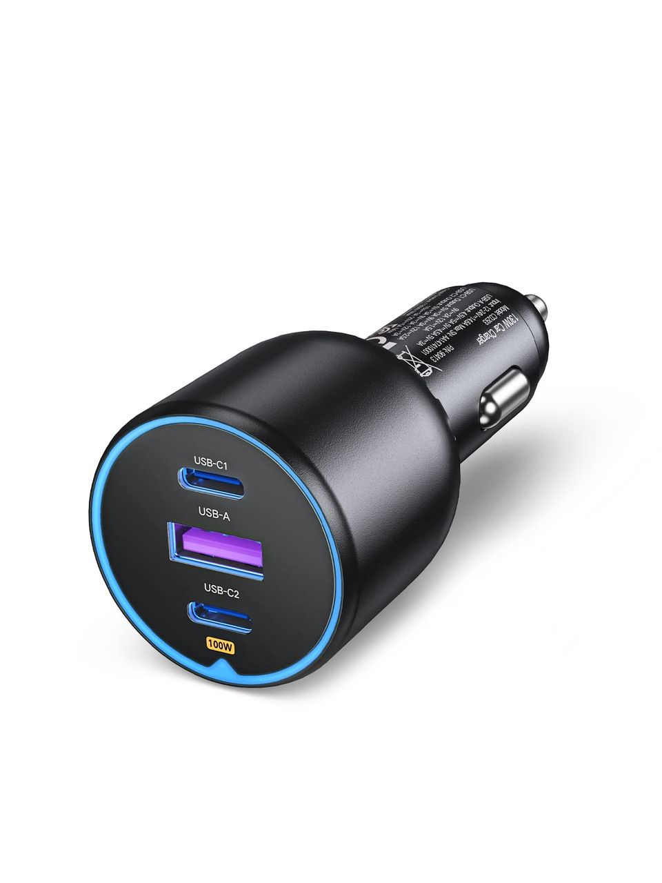 UGREEN 130W シガーソケット usb-c カーチャージャー 3ポート【PD 100W/30W+SCP 22.5W】PD3.0/QC4.0/PPS対応 車載充電器 コンパクトサイズ 耐久性 シガーソケット 急速充電器iPhone 14/13/12, Galaxy S22/S21 Ultra, iPad, MacBook,ラップトップなどに対応 【ケーブル付