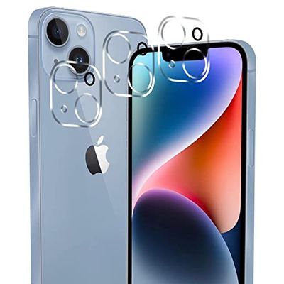 【3枚入レンズ保護専用】FOR Iphone 14 / Iphone 14 Plus 用のカメラ専用 レンズ カメラ FOR Iphone 14 / Iphone 14 Plus 用のカメラ 専用 フィルム 厚さ0.33mm 硬度9H 気泡ゼロ ガラス飛散防止 指紋防止高精細 表裏面保護 透明 PCduoduo