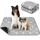 ULIGOTA 洗える ペットシーツ 犬 猫用 おしっこマット ペットマット 下敷きマット 洗える 速乾 繰り返し使える(グレー100×67cm 二枚セット)