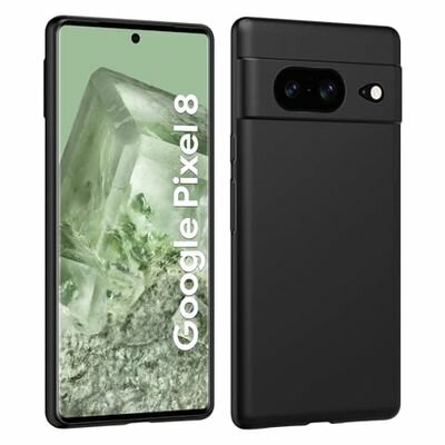 Xeokone Google Pixel8 ケース マットブラック 米軍MIL規格 耐衝撃〔薄型 軽量 擦り傷防止 落下防止 滑り止め〕［柔軟性 TPU素材］［指紋防止 防塵 耐久 携帯便利］Pixel 8 ケース 黒い