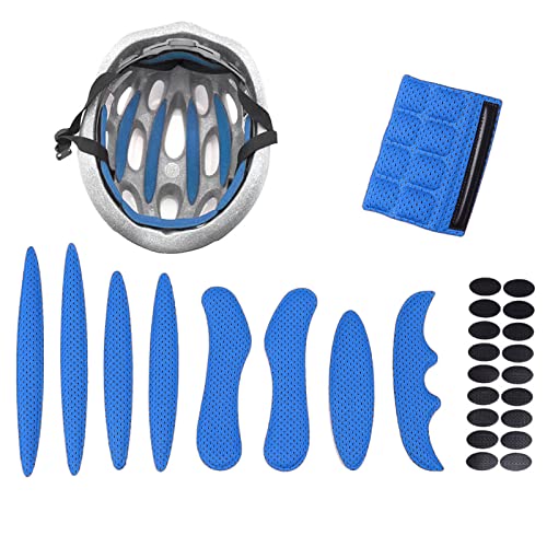 サムコス ヘルメットパッド インナー 保護パッド ヘルメットスポンジ 衝撃吸収 取り替え簡単 自転車 電気自動車 オートバイ スペーサー保護 スポンジパッド サバゲー 軽量 アウトドアスポーツ (青)
