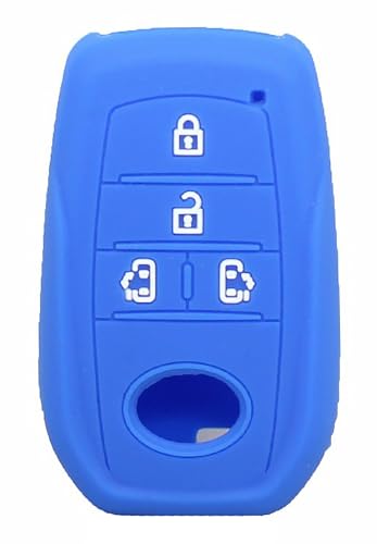 シエンタ キーカバー 4ボタン トヨタ専用設計 スマートキーケース新型 キーケース ノア 90系 新型ヴォクシー VOXY NOAH 90系 トヨタ 車用 (ブルー)