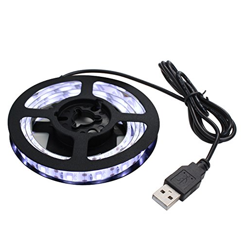 Kaito Denshi(海渡電子) USB LEDテープライト 防水 クールホワイト色 1チップ (白ベース) 50cm DC5V