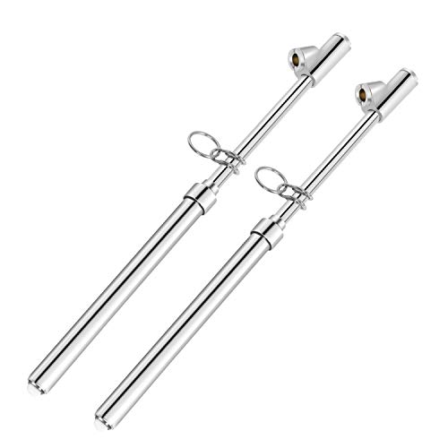 GODESON デュアルヘッド タイヤ圧力ゲージ 高耐久 タイヤ圧力ゲージ 範囲 10-150PSI; 1-10バー デュアルヘッド トラック空気圧ゲージ (2個パック)