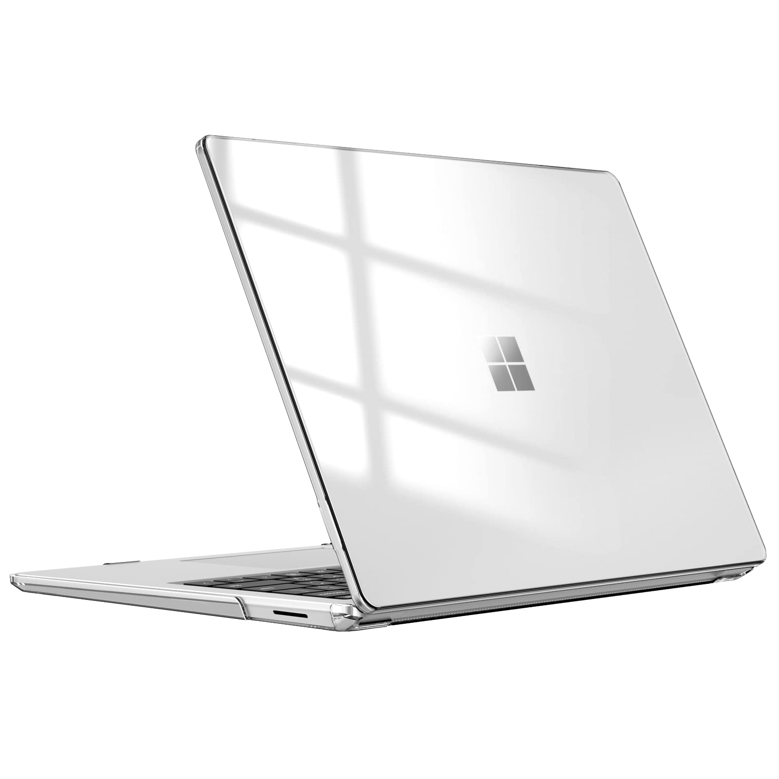 Fintie for Microsoft Surface Laptop 5 2022 / Laptop 4 2021 / Laptop 3 2019 ケース 保護ケース メタルキーボード搭載 13.5インチ PC 薄型 軽量 耐衝撃性 傷防止 排熱口設計 透明 おしゃれ (モデル番号1951/1868) (クリア)