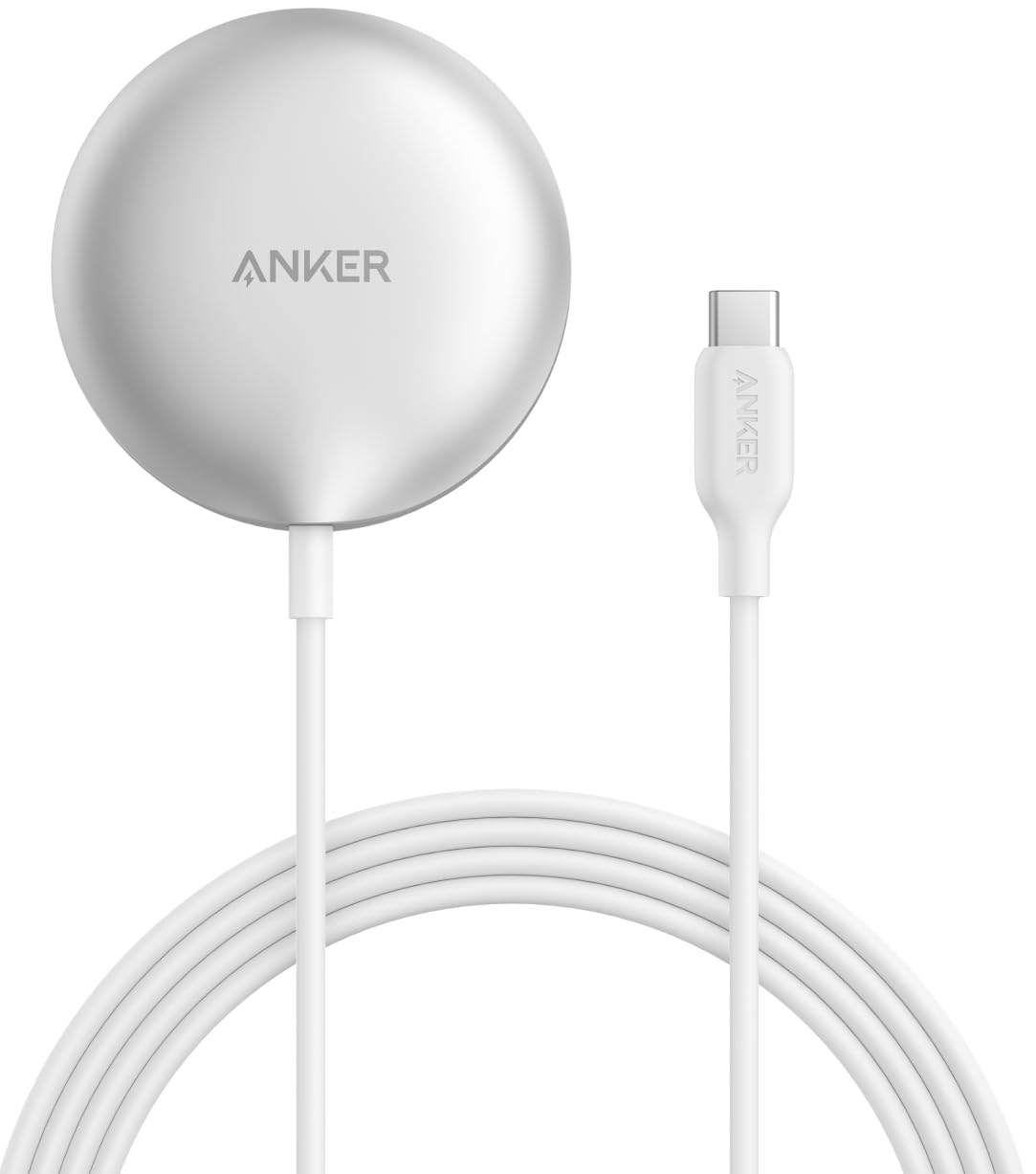 Anker MagGo Wireless Charger (Pad) 【Qi2対応 / マグネット式ワイヤレス充電器 / 15W】MagSafe対応 iPhone 15 / 14 / 13 シリーズ ホワイト