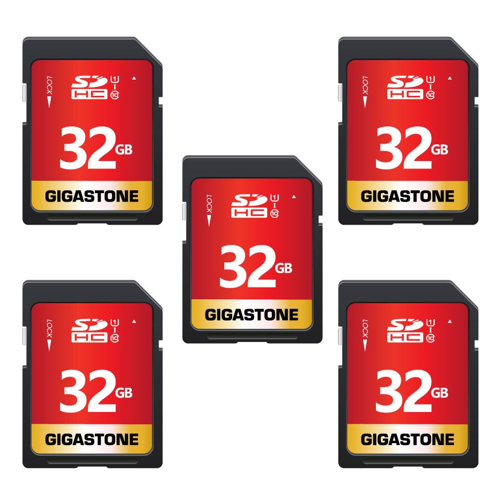 Gigastone SDJ[h 32GB 5Zbg SDHC [J[h  tHD rfI SD card fW^J Full HD UHS-I U1 Class 10 ~jP[X5t