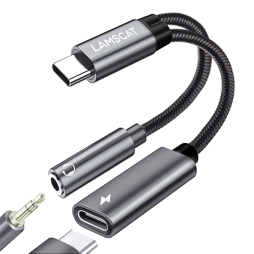 LAMSCAT 2in1 ^CvC Cz ϊA_v^ PD 60W}[d USB-C CzWbN ҃P[u [dȂCz ʘb ʒ |[^u iPad pro Google Pixel Xperia Samsung GalaxyȂǂ̃foCXɑΉ (Gray)