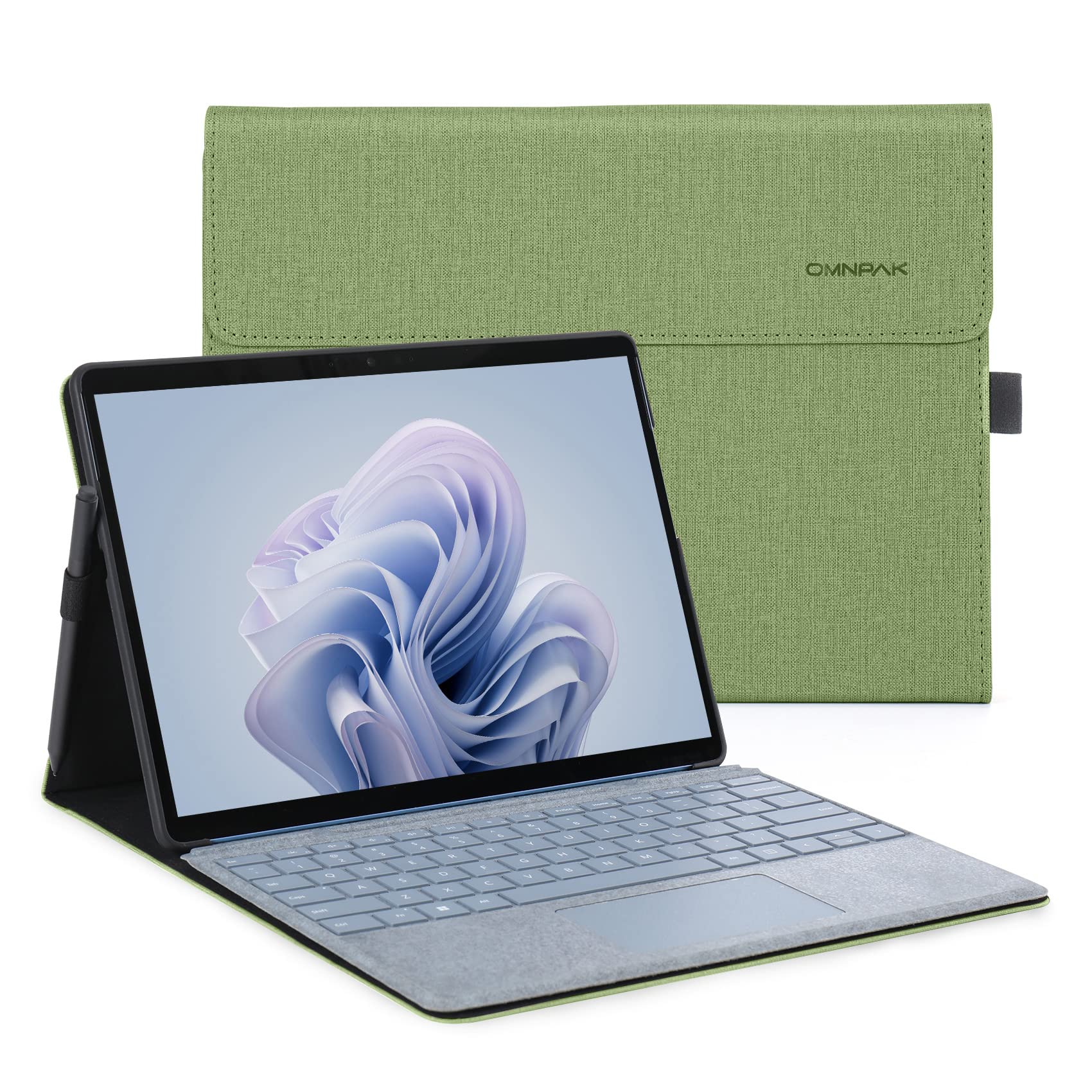 Omnpak Microsoft Surface Pro 9 2022 P[X pیJo[ Surface Pro 9Jo[ \ʓی p X^h P[X L[{[h[\y ^ yz_[t PU X}[g Jo[