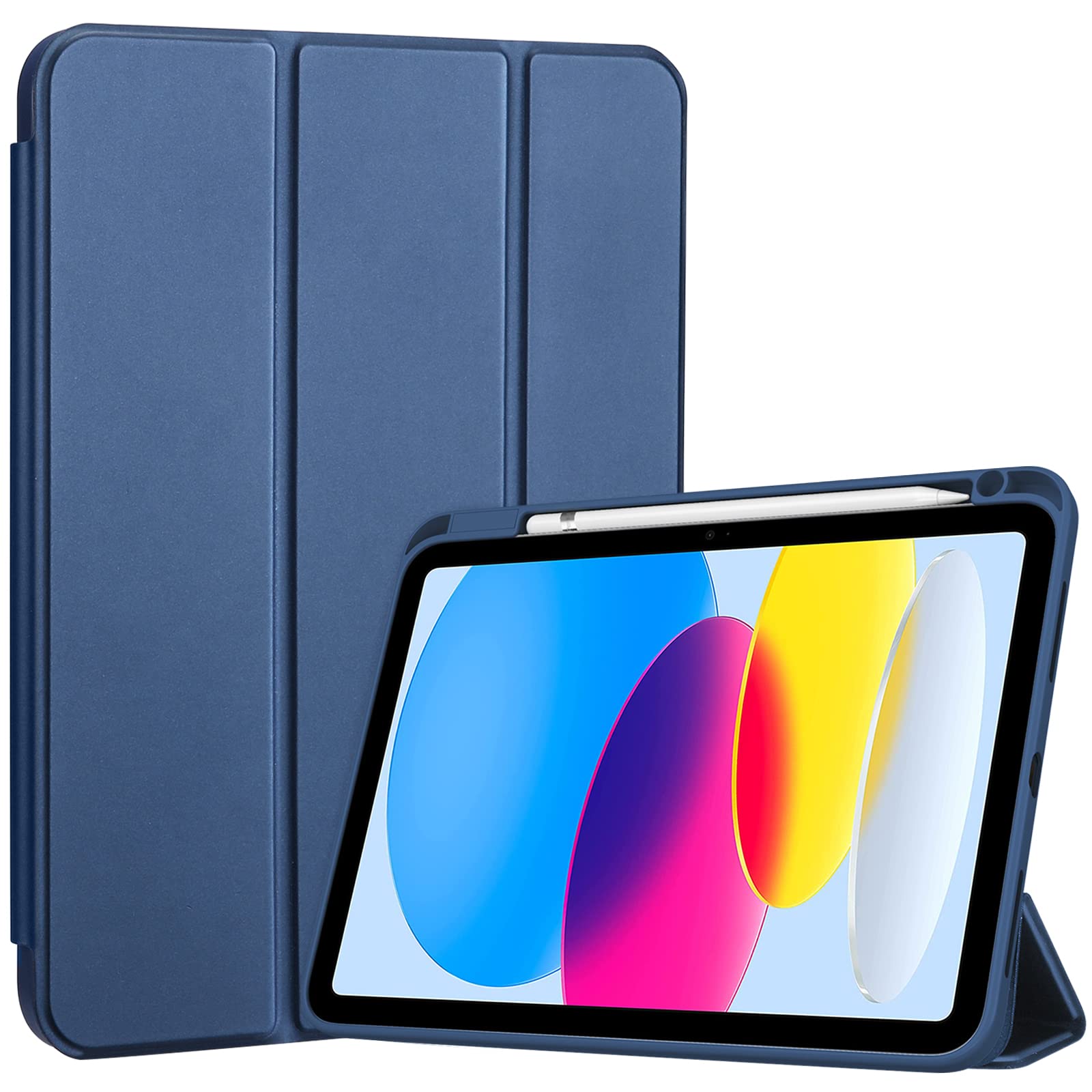 ProCase iPad 10 P[X 2022 10.9C` A2696 A2757 A2777 y[ êTPUobN ϏՌ O܂ X^h X}[gJo[ilCr[j