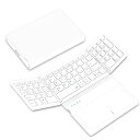 Omikamo キーボード ワイヤレス 折り畳み式 大型タッチパッドと...(2)