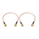 RA:YFFSFDC RG316 同軸 ケーブル 両端SMA ケーブル 10cm 超低損失 SMA-P(オス)-SMA-P(オス) 2本セット