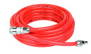 RA:E-Value ウレタンエアホース 10m 常圧用 内径8.5mm×外径12.5mm 大流量 クリアレッド EUH-10RL 8.5 日本製