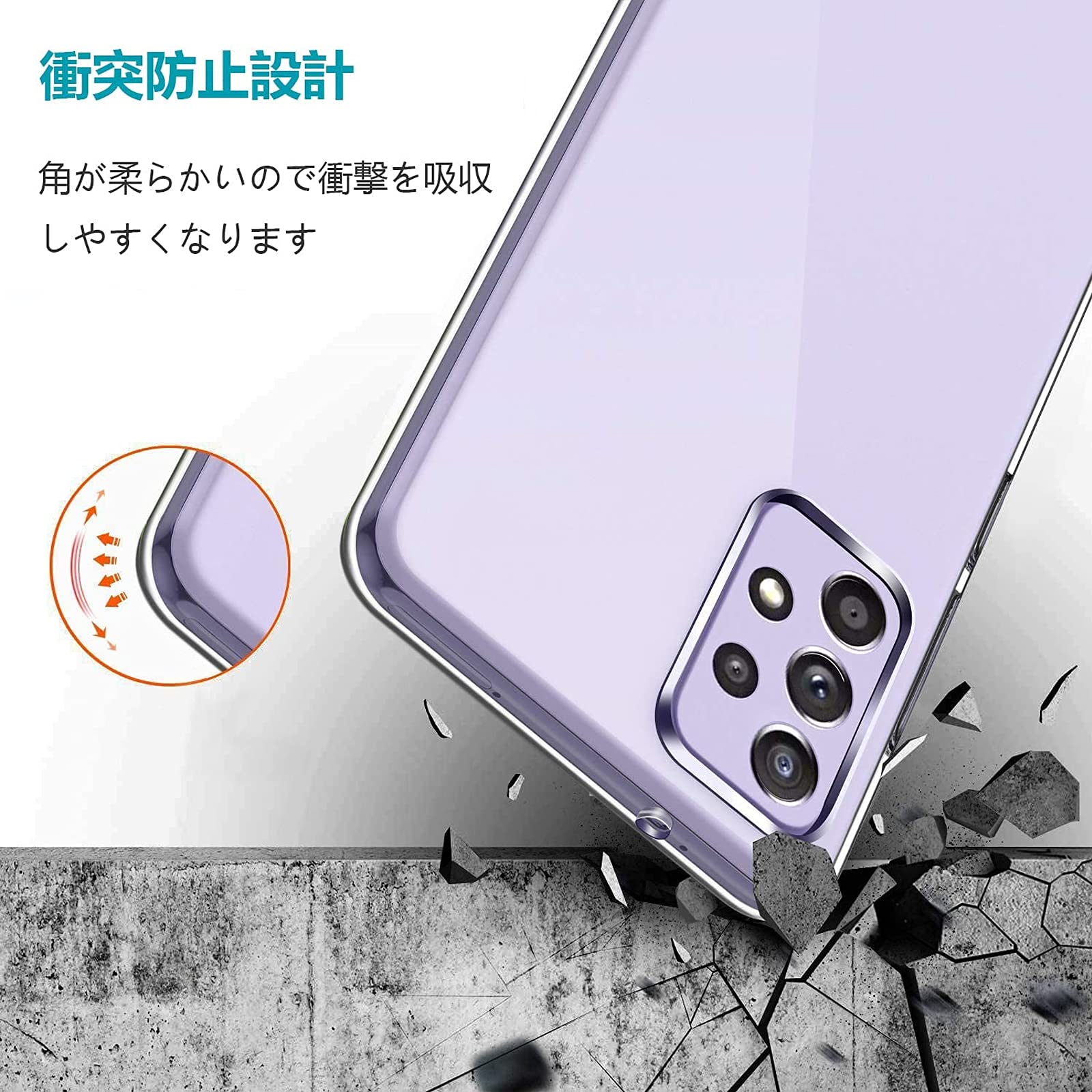 ��UNEED��Galaxy A52 5G �Ѥ� ���ޥۥ����� (�������ѥ�ǥ��б���SC-53B �Ѥ� ���С� TPU Ķ���� �����ݸ� ������ ���ե� ������ ���ꥢ ���ꥳ�� Ʃ�� ���ꥢ ������ �Ѿ׷� TPU ������ ������ɻߵۼ����餫���꿨��