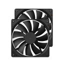 PANO-MOUNTS 140mm PCケースファン 大風量ファン 静音タイプ 25mm厚 3ピン+4ピン 2個入り(2)