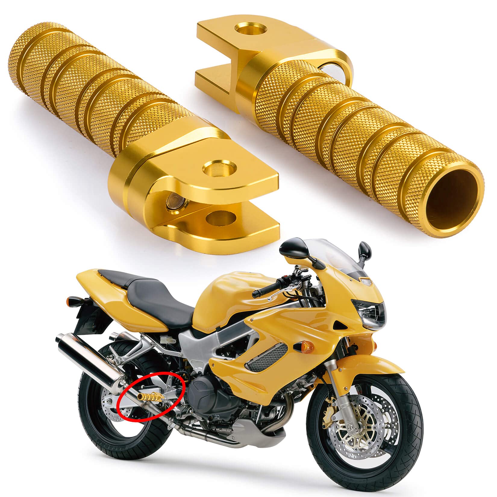 バイク用 ステップ フロントペダル ノンスリップ シルバートーン フットペグ 対応車種 ホンダ