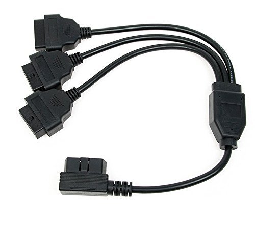 CarAngels OBD2 用 ケーブル OBD2 3分岐 ケーブル ハーネス L型 メス カプラー 50 CM