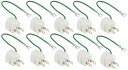 RA: サンワサプライ(Sanwa Supply) 3P→2P変換アダプタ 10個セット 端子絶縁カバー付き TAP-AD1NB