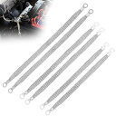 RA: 車のアースストラップ 6本セット 200mm 250mm 300mm 汎用 マフラー アース エンジンアースストラップワイヤー 排気効率アップ ほとんど...