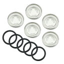 RA: COOLBOTANG ブレーキフルード確認窓 5個セット 18mm マスターシリンダー 高品質 サイトグラス ブレーキフルード サイトミラーガスケット 点検窓 覗き窓 油量窓 リザーバー実用 交換性