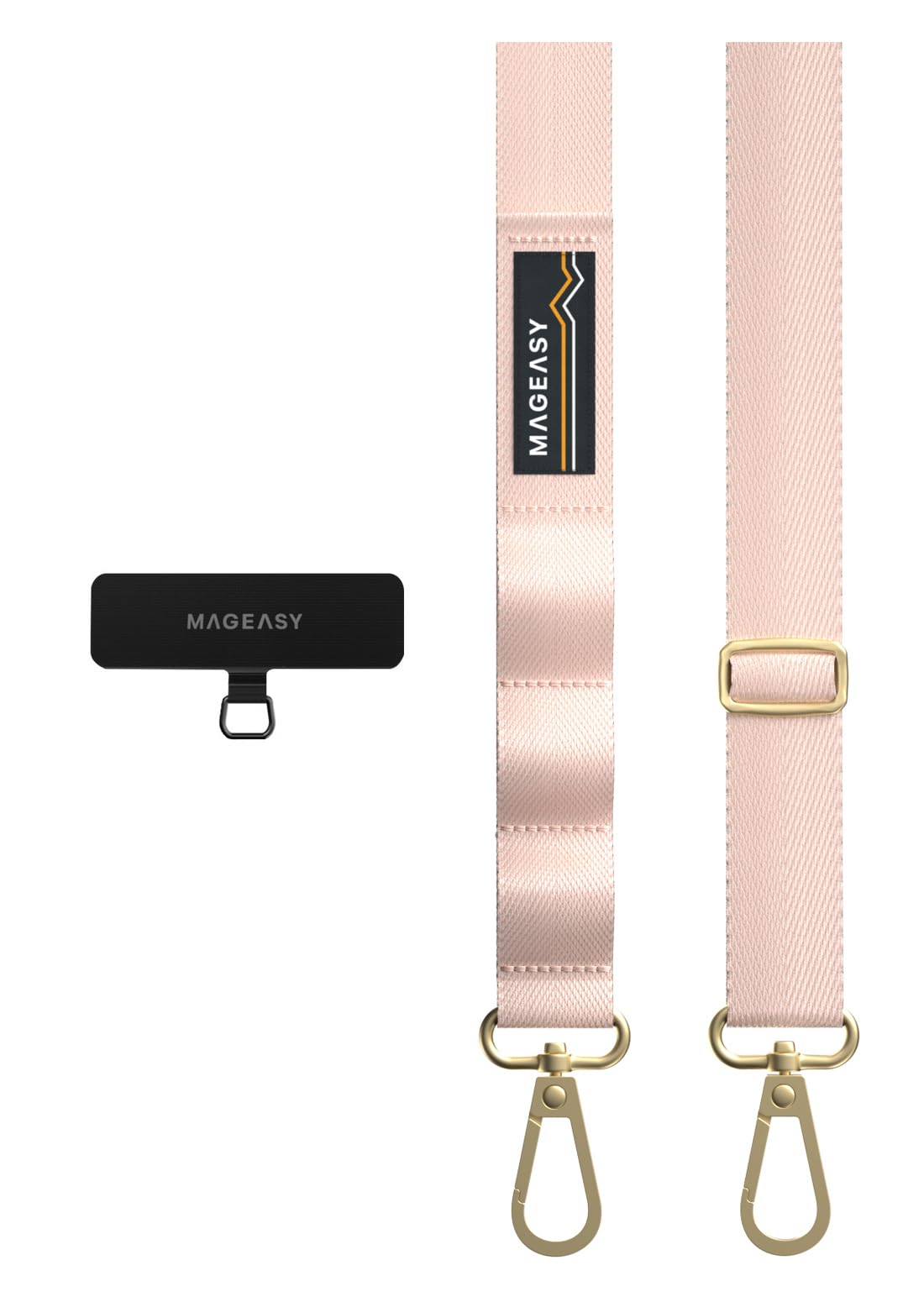 [MagEasy] スマホショルダー 斜めがけ/首掛け/肩掛け 太め スマホストラップ (ストラップ ホルダー 付)..