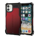 エレコム iPhone 12 mini ケース Qi充電対応 ハイブリッド ZEROSHOCK 耐衝撃 スタンダード レッド PM-A20AZERORD