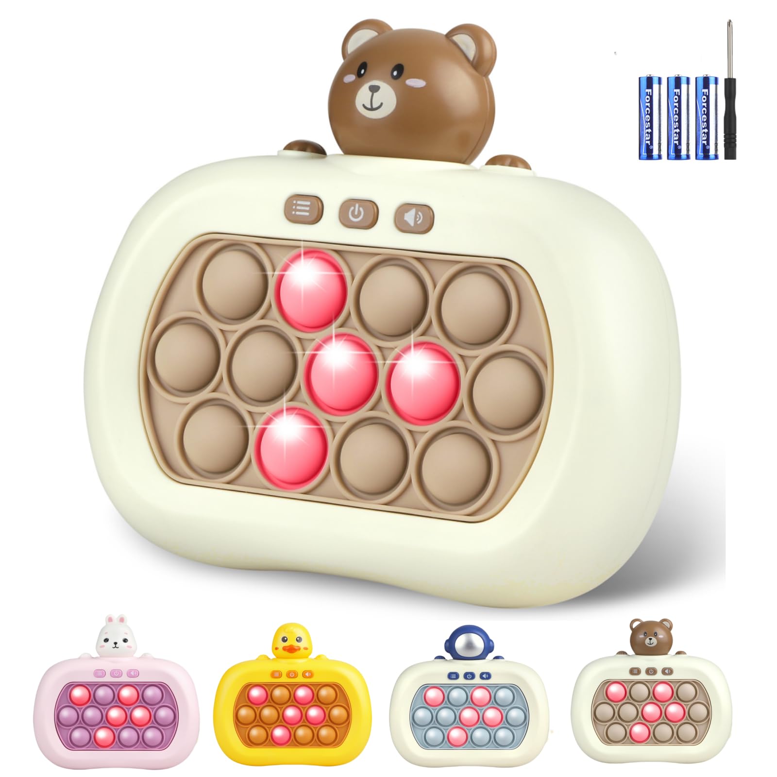 【2024新版13キー】プッシュポップ ゲーム 電動 光る プッシュポップ 【知育のプロ推薦】 知育玩具 小学生 集中力 ストレス解消 グッズ ストンエス 習慣 殴る 指先の知育 もぐらたたきゲーム ポップイット おもちゃ プッシュ ポップ ゲーム【正規品】スクイーズ 玩具 6歳