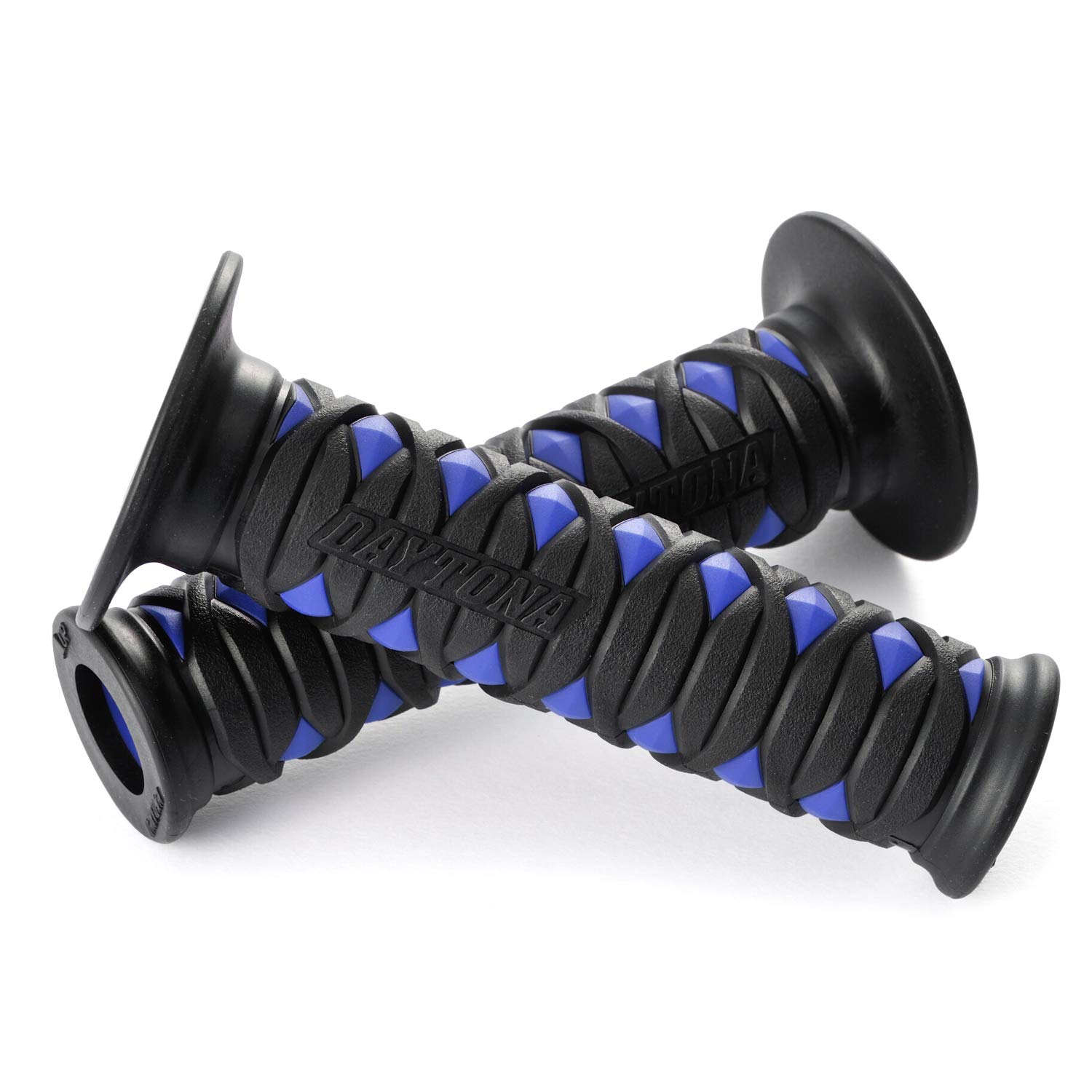 デイトナ(Daytona) グリッピーグリップ バイク用 グリップ ハンドル径Φ22.2用 125mm 2層構造 エンド貫通 GG-D-KATANA ブルー 97483