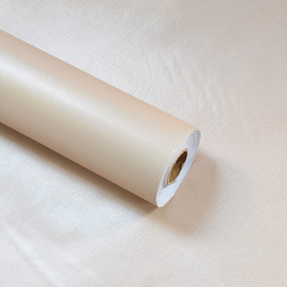 Homye 壁紙シール 無地 45x950cm DIY 剥がせる リメイクシート 模様替え 防水 耐熱 防カビ カッティングシート 厚手 接着剤不要 シャンパン色