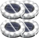 NFESOLAR LEDガーデンライト ソーラーライト 防水 光センサー おしゃれ 屋外 庭 ライトアップ 外構 エントランス 置き型 埋め込み式ホワイト (4...