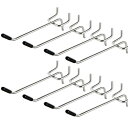 RILIHII(100個 10cm)有孔ボード T型 フック セット ゴム付き メッシュフック 吊り下げラック パンチングボード 対応 穴 ピッチ 25mm 穴...