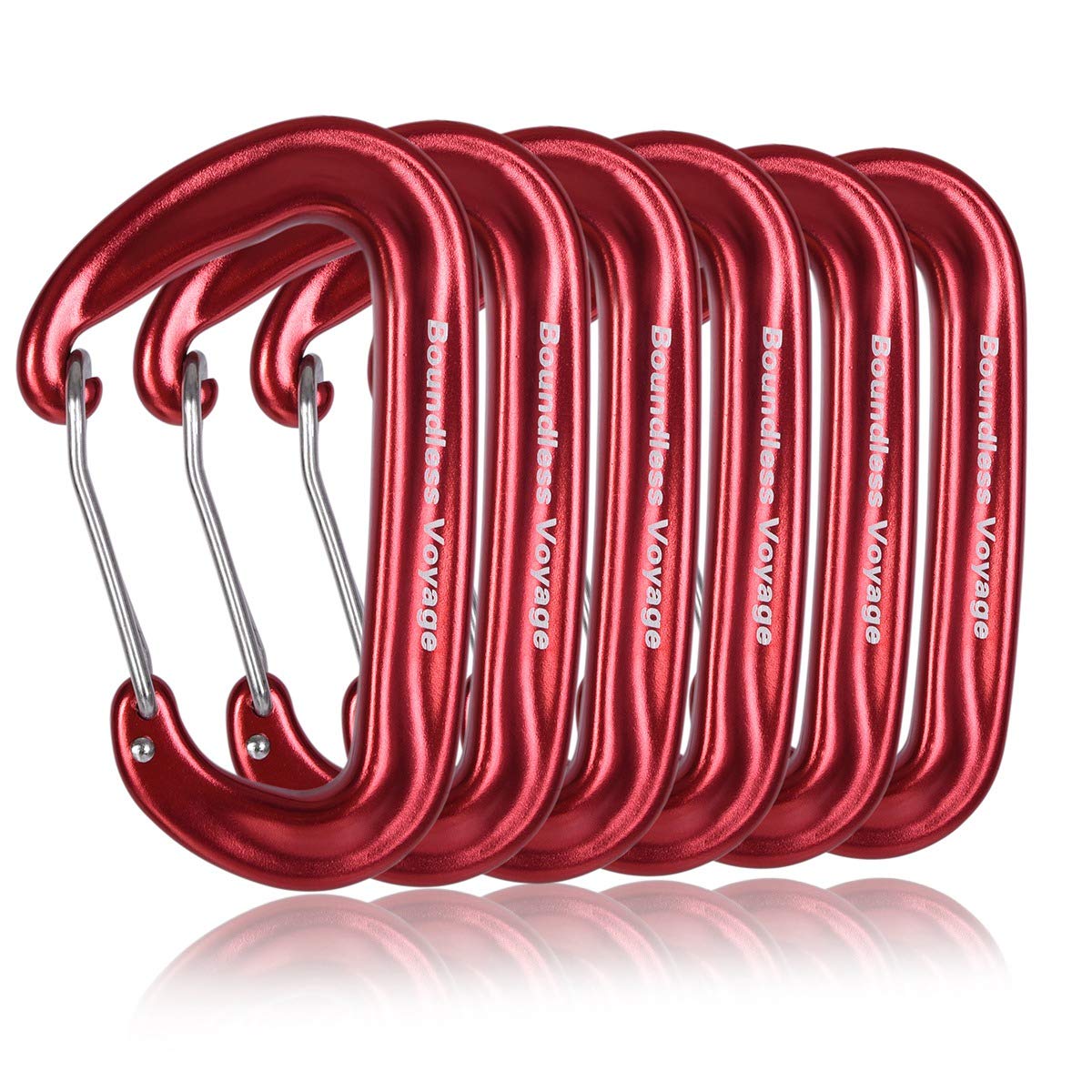 Boundless Voyage カラビナ 登山用 高強度 12kN【1200KG】 小型 Dリング 7075アルミニウム合金 超軽量 ..