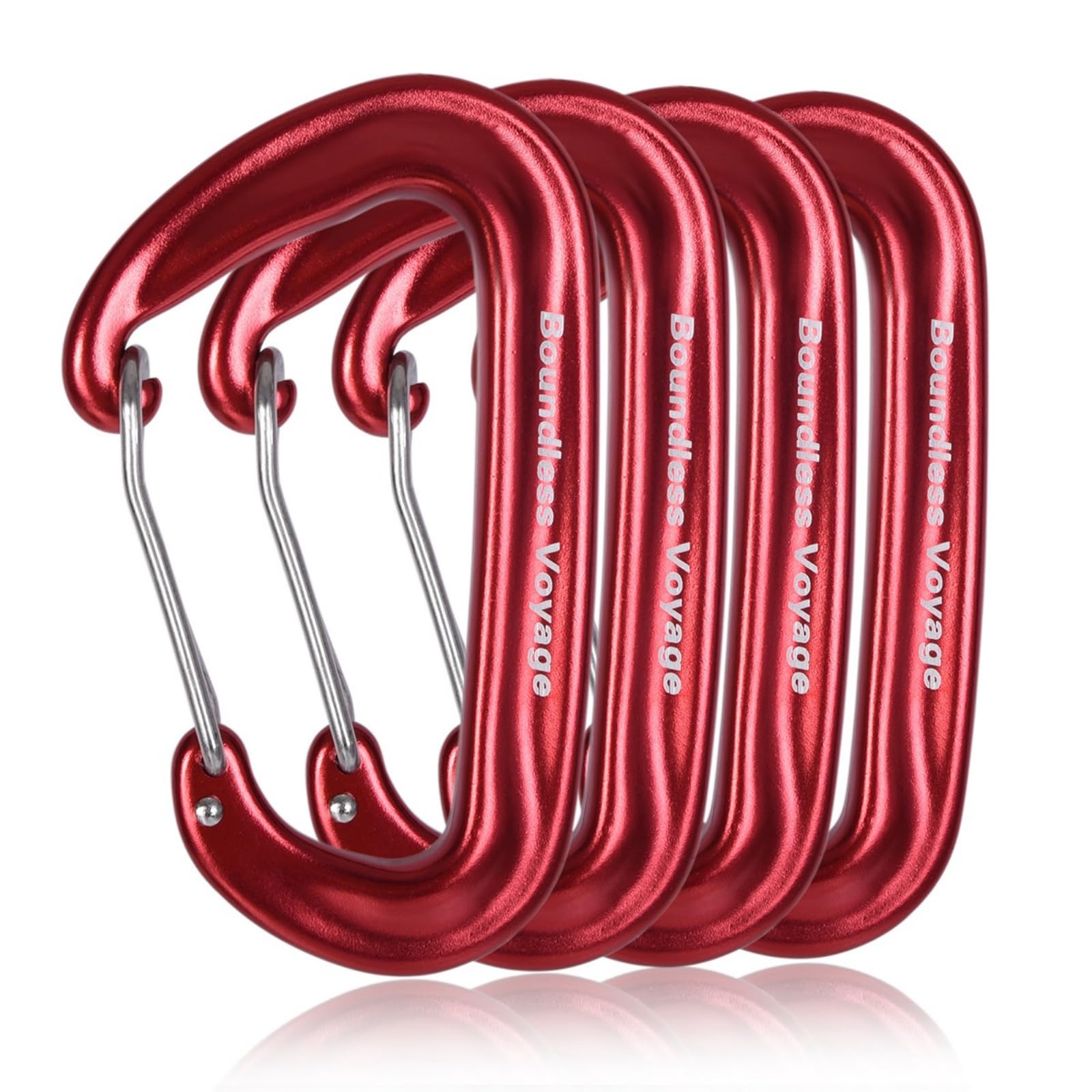 Boundless Voyage カラビナ 登山用 高強度 12kN【1200KG】 小型 Dリング 7075アルミニウム合金 超軽量 ..