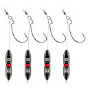 Booms Fishing TR1 テキサスリグ バス釣り 釣りシンカー 釣り針付き おもり 4点セット 1/2oz