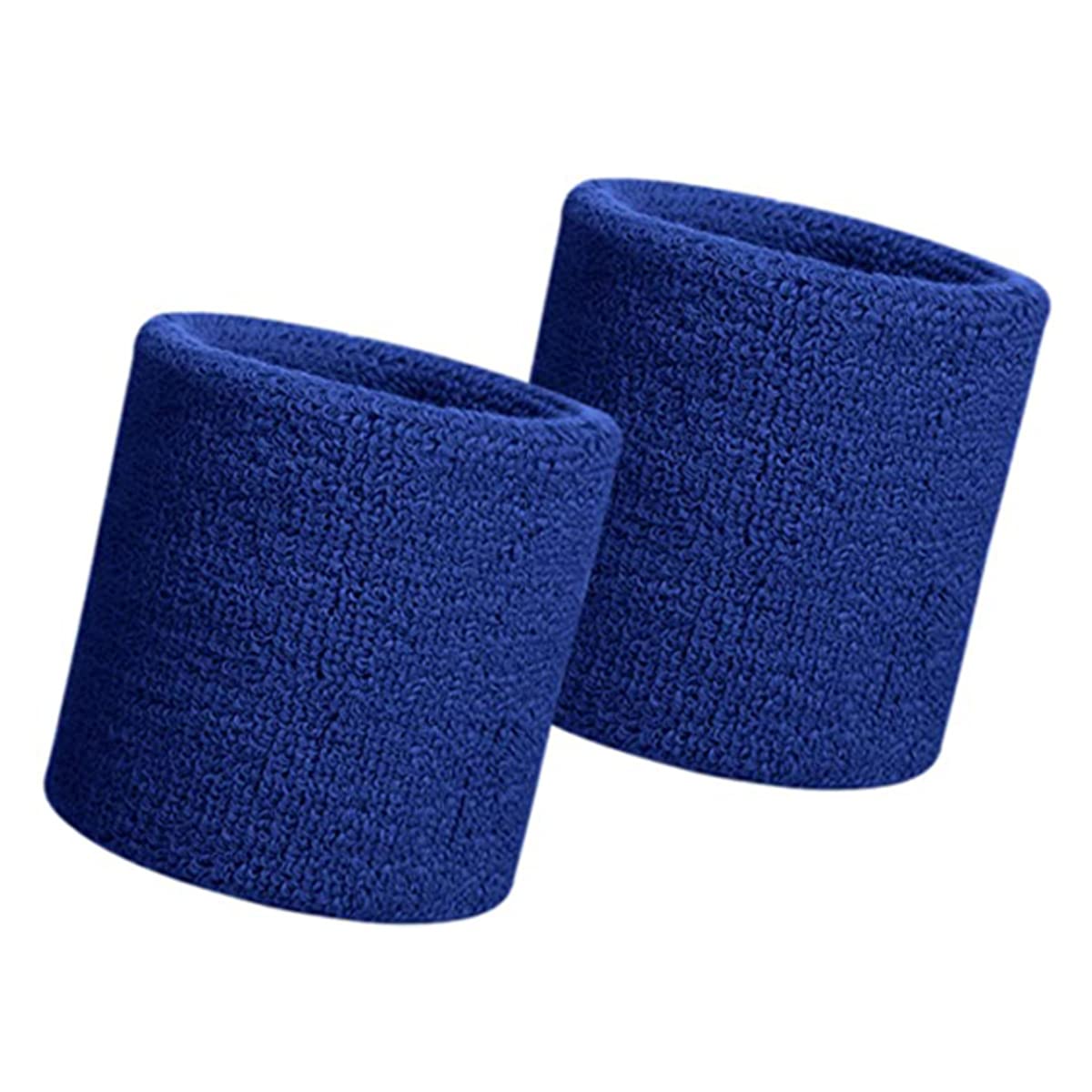 COMFORTIS リストバンド 野球 テニス バスケ スポーツ タオル生地 パイル地 筋トレ リストガード 手首 保護 (青2個)