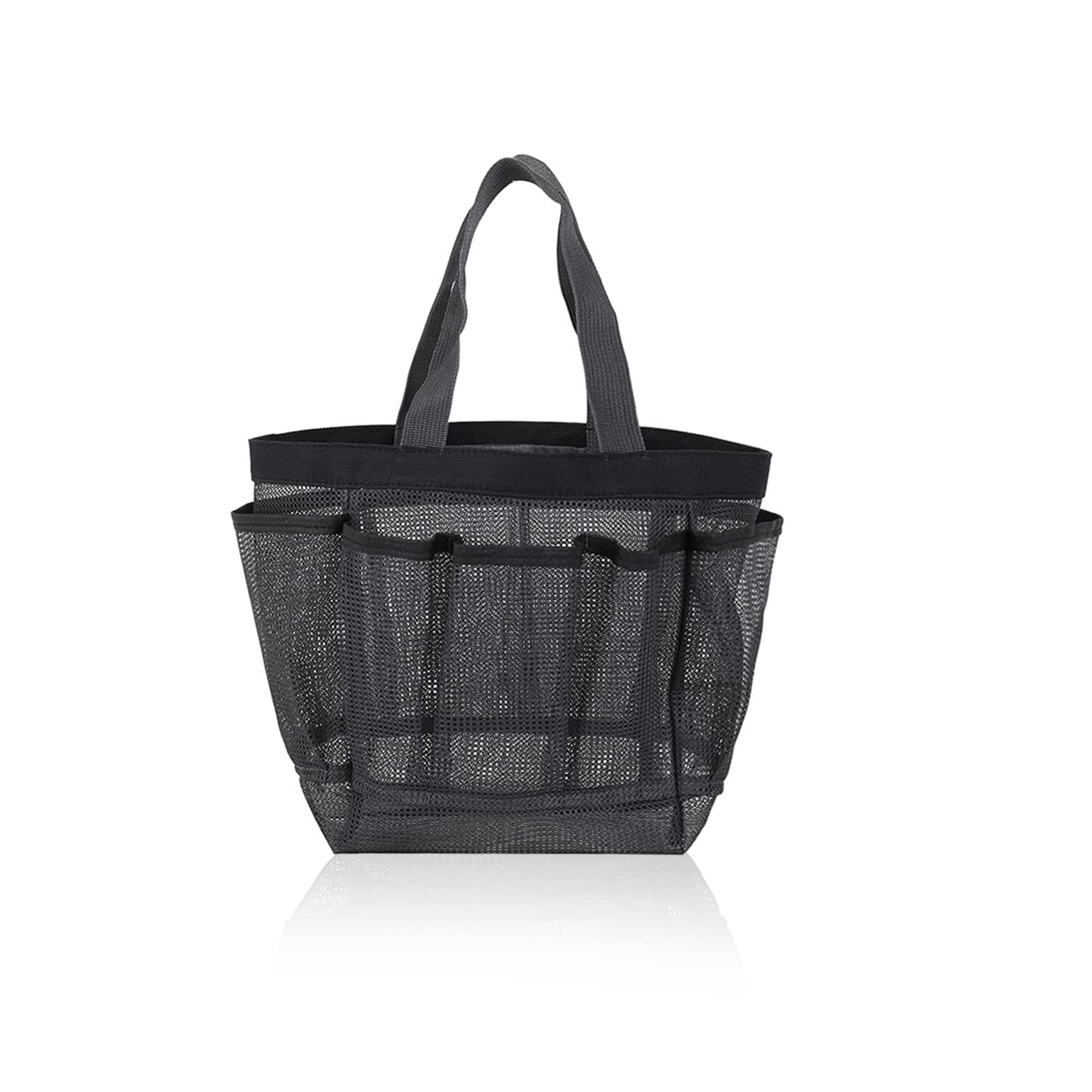 [Annhua] 手提げプールバッグ 軽量 大容量 吊り下げ式 メッシュ素材 グレー ビーチバッグ お風呂バッグ 水泳バッグ スイミングバック メッシュバッグ スパバッグ 速乾性 水切り 折り畳み可能 多用途 海水浴 旅行用 保育園 水泳授業