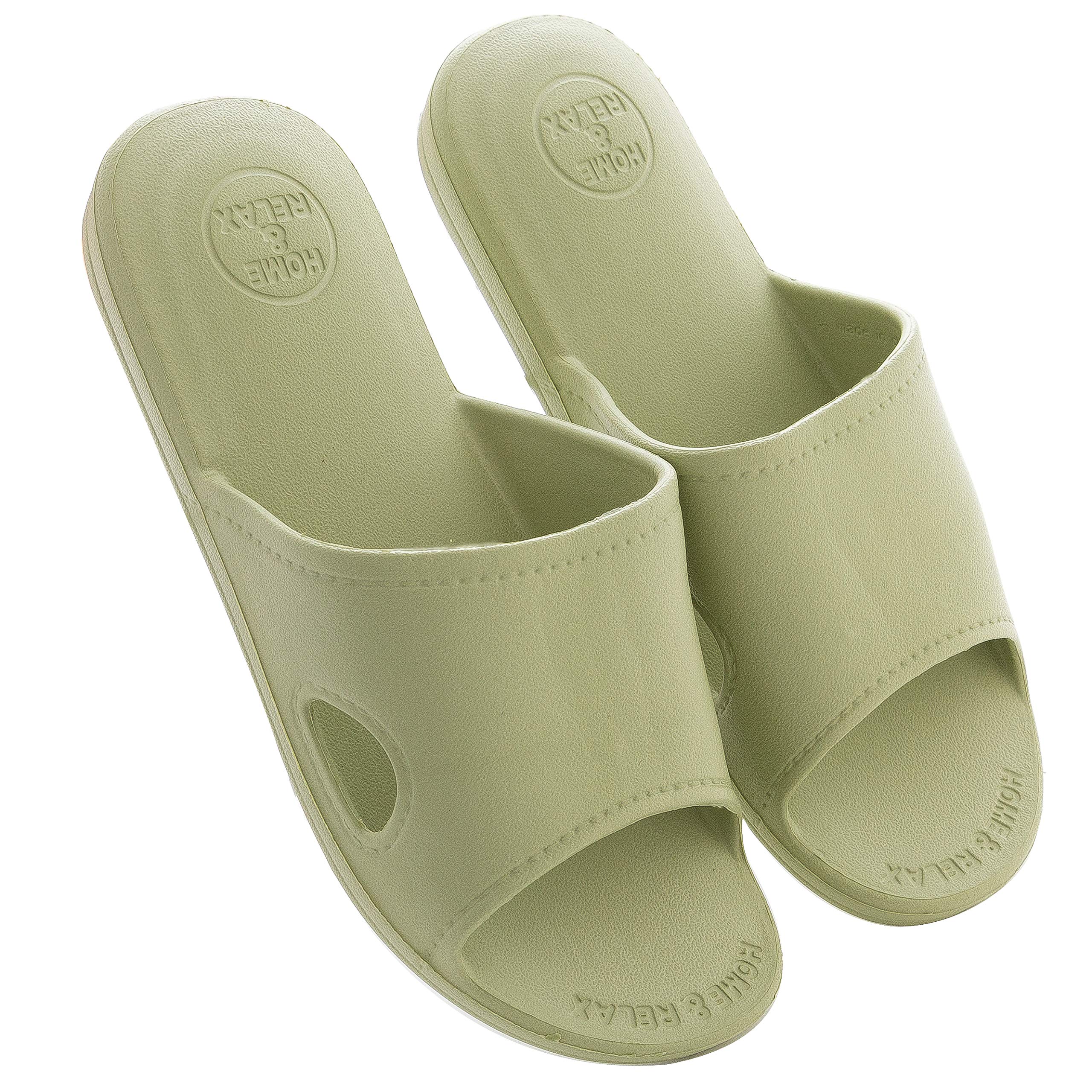 [mianshe] 北欧 超軽量 サンダル スリッパ おしゃれ 衛生 歩きやすい 滑り止め 来客用 男女兼用 グリー..