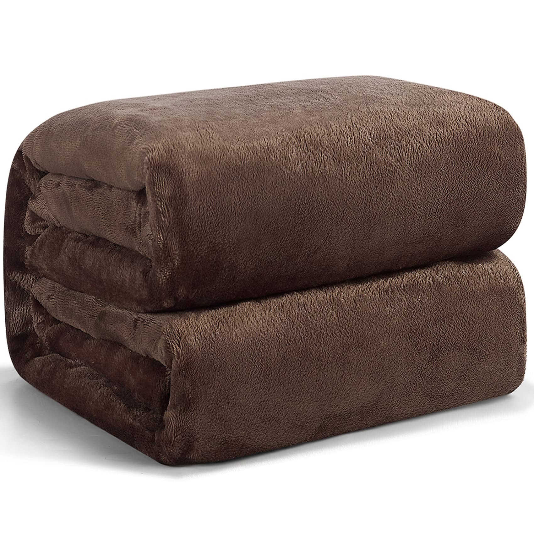 Hansleep 毛布 シングル 夏用 ブランケット 100x140cm ブラウン マイクロファイバー 柔らかく肌触り フランネル 洗える 静電防止 四季適用 (100x140,ブラウン)