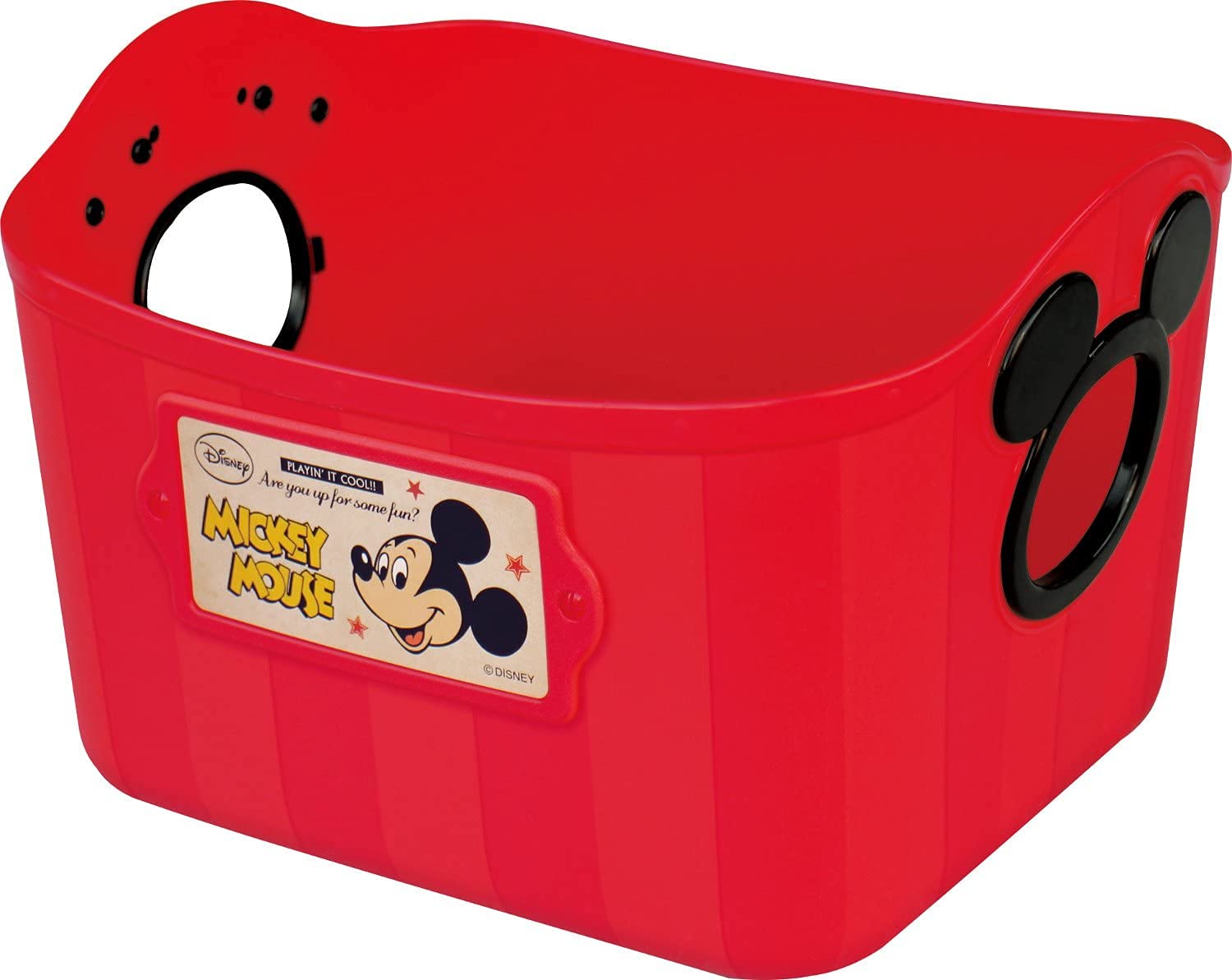 錦化成 収納ボックス ミッキーマウス ミニやわらかバケツSQ5 レッド