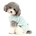 ZUNEA ペット 犬服 Tシャツ 夏 ボーダー柄 ベスト 涼しい 小型犬 柔らかい タンクトップ 猫服 おしゃれ かわいい シャツ 脱毛保護 ひんやり ドッグウェア 子犬 洋服 お散歩 グリーン S