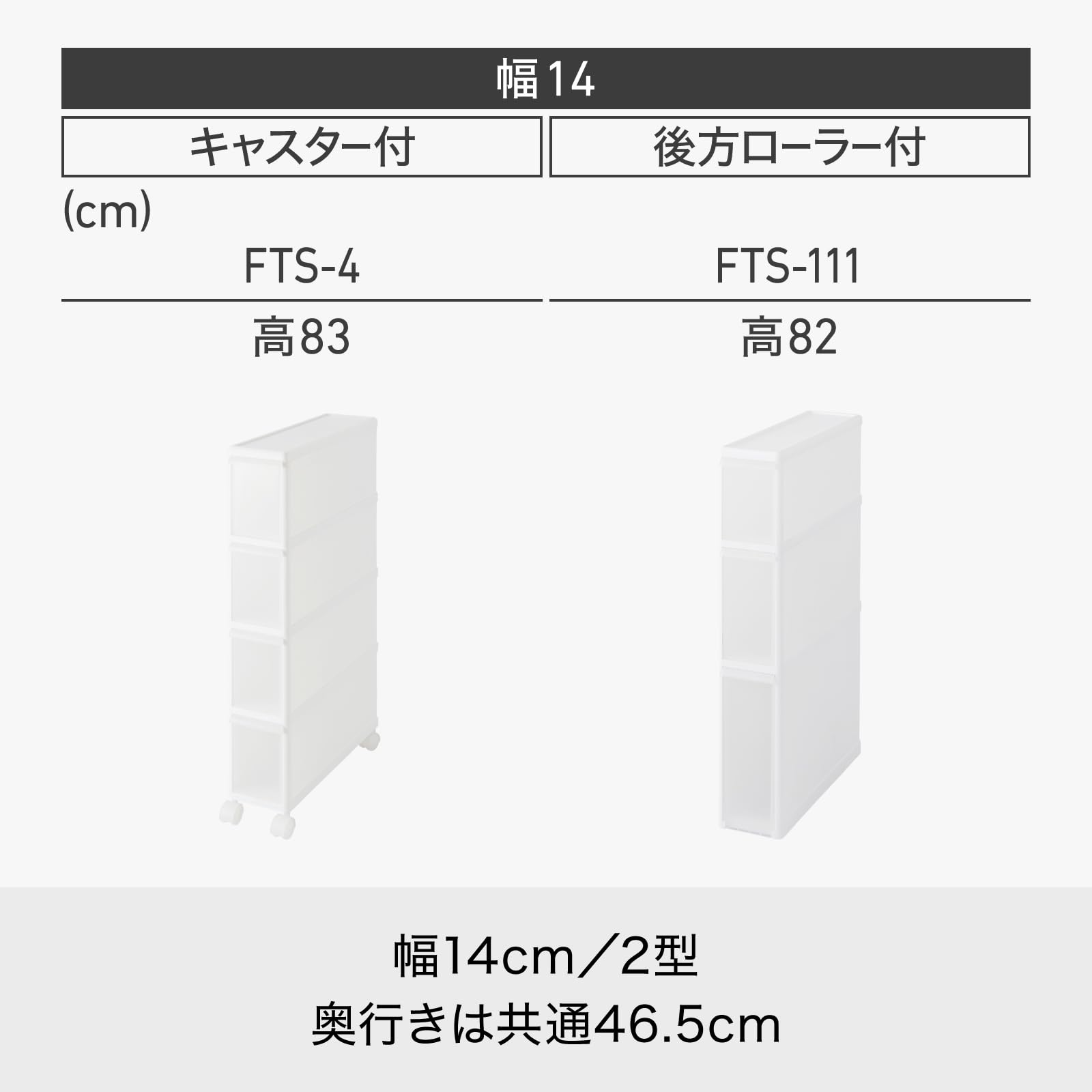 ライクイット ( like-it ) キッチン 収納 すき間収納 引出し スーパースリム 3段 約幅14x奥46.5x高82cm ホワイト 日本製 FTS-111 デッドスペース収納 すき間を活用 レトルト食品収納 レトルトカレー 防災対策 食料品ストック thrsparkle-10043787 THRSparkle サンプル画像3