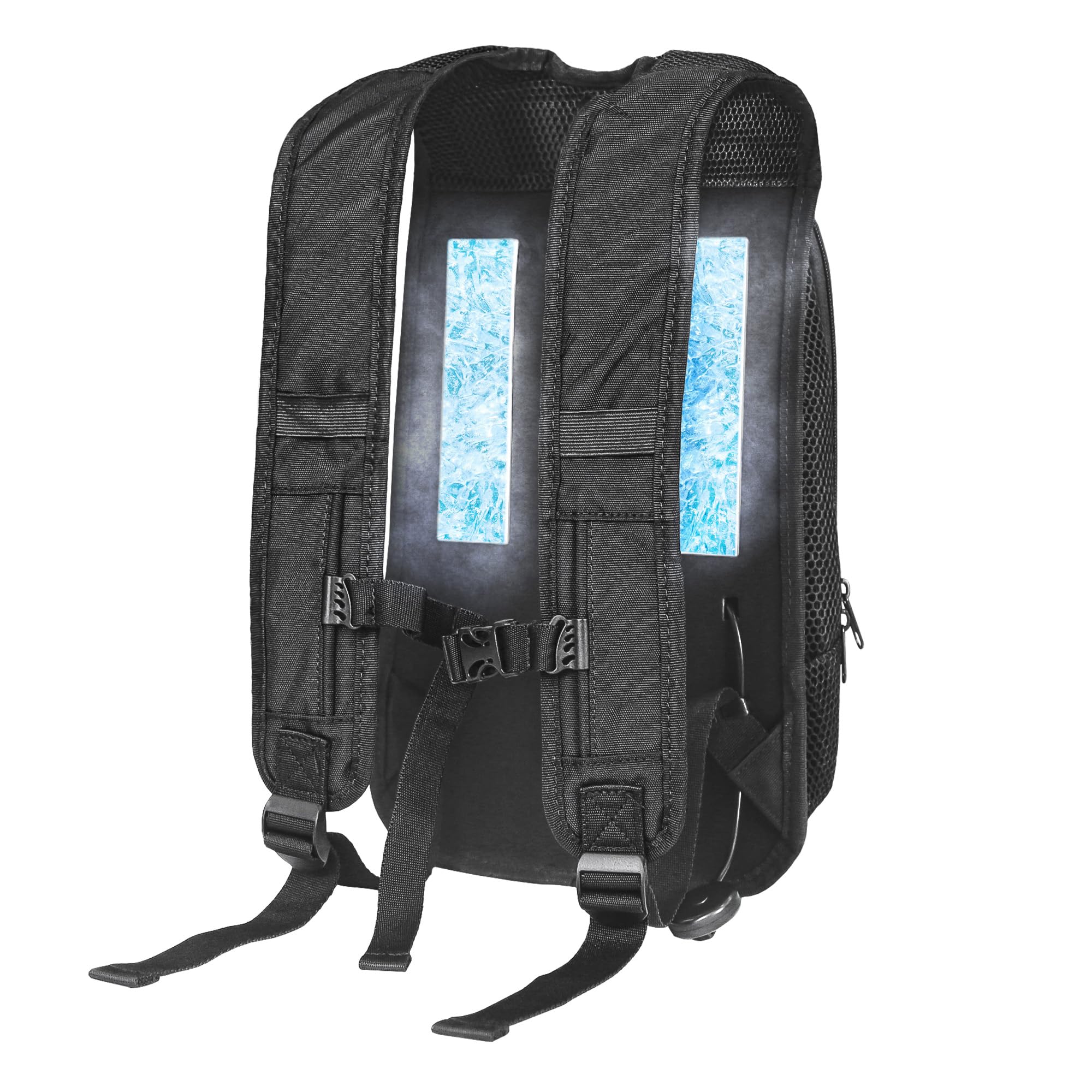 冷却服 [2024年夏モデル 冷却リュックサック] 小型冷蔵庫と同じ冷却システムを採用冷却ベスト 2つ冷却プレート 半導体冷却クールベスト 強弱2段階冷却モード 背中冷却 静音 USB給電式 モバイルバッテリー(別売り)をポケット内のUSBコードに繋い フリーサイズ クールベス