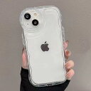 QLTYPRI iPhone 14 ケース クリア ウェーブ おしゃれ 韓国 可愛い 透明 薄型 軽量 耐衝撃 アクスタ収納 スマホケース ワイヤレス充電対応 ...
