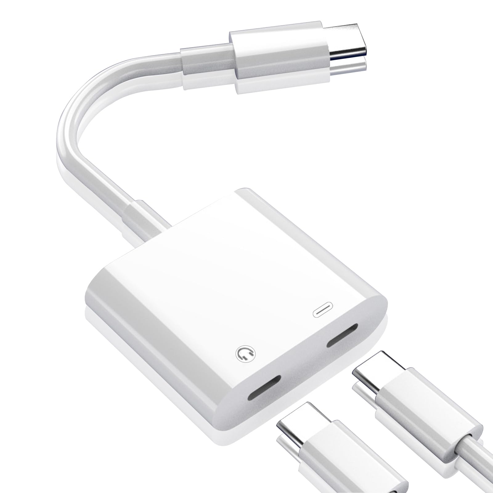 2in1 タイプC イヤホン 変換アダプタ Topamz USB Type-C イヤホン変換 ケーブ DAC搭載 Hi-Fi音質 PD急速充電 【音楽聞きながら充電でき】 通話/音量調節/音楽対応 iPad/iPad Pro/Android/Type Cなど機器に適用