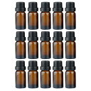 BESTOYARD 遮光瓶 15ml アロマ保存容器 ガラス製 遮光ビン 精油瓶 エッセンシャルオイル 保存 詰替え容器 茶色瓶 20本セット