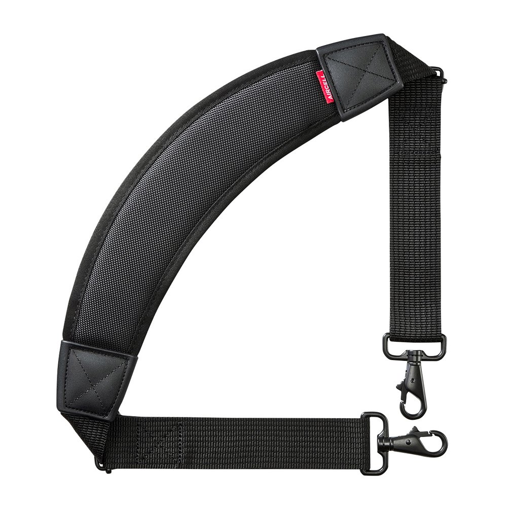 サンワサプライ AIRセルショルダーベルト(カーブタイプ) バッグ用 肩掛け 負担軽減 BAG-BELT4N ブラック