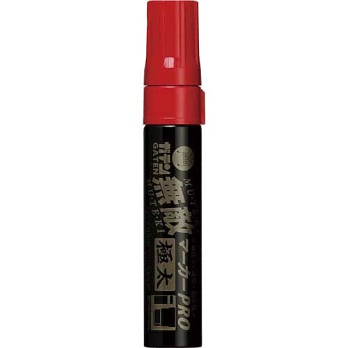 寺西化学工業 工業用マーカー 油性ペン ガテン無敵マーカーPRO 極太 赤 単品パック GMGDP-T2