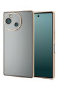 エレコム AQUOS R9 (SH-51E) ケース カバー 透明 耐衝撃 衝撃吸収 ハイブリッド TPU メタリックフレーム カメラ保護 メタリックゴールド ...