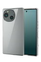 エレコム AQUOS R9 (SH-51E) ケース カバー 透明 耐衝撃 衝撃吸収 ハイブリッド TPU ストラップホール付き 硬度 5H 傷がつきにくい キ...