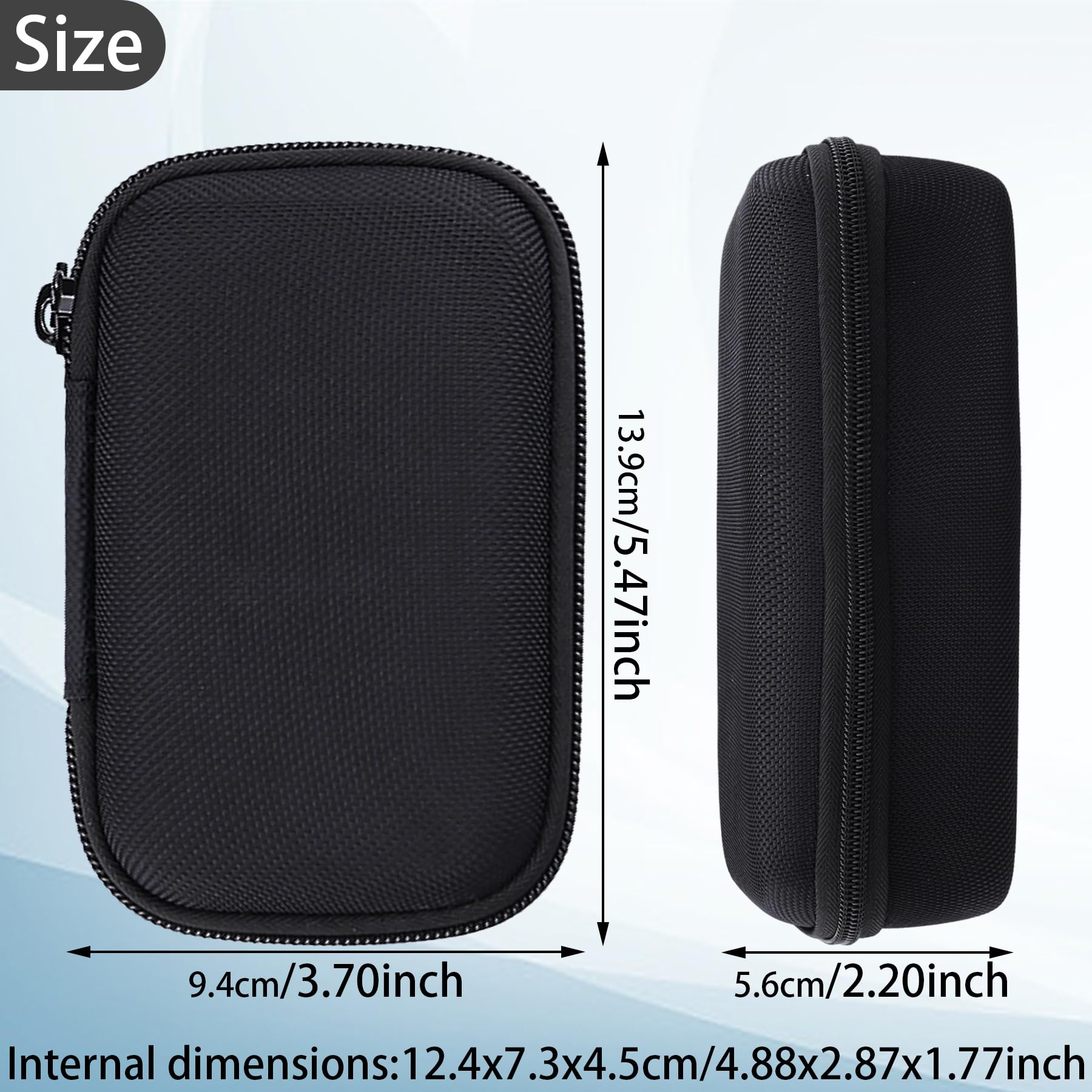 【Khanka 収納ケース】対応 Anker Power Bank (10000mAh, Fusion, Built-In USB-C ケーブル) (10000mAh 30W出力モバイルバッテリー搭載 30W出力USB充電器),ブラック（ケースのみ）